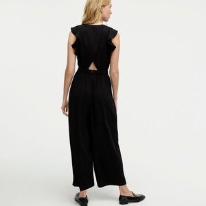 J. Crew Sleveless Ruffle Crepe Jumpsuit